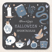 Mystic Boho Crystal Halloween Party Kartonnen Onderzetters (Voorkant)
