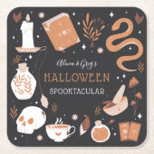 Mystic Boho Crystal Halloween Party Kartonnen Onderzetters (Voorkant)