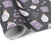 Mystic Boho Crystal Skull Snake Pattern Cadeaupapier (Rol Hoek)