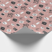 Mystic Boho Crystal Skull Snake Pattern Cadeaupapier (Hoek)
