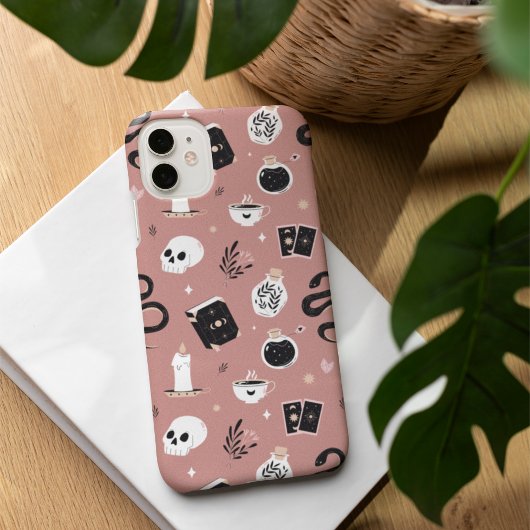 Mystic Boho Crystal Skull Snake Pattern Case-Mate iPhone Case