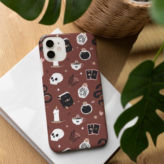 Mystic Boho Crystal Skull Snake Pattern Case-Mate iPhone Case