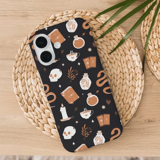 Mystic Boho Crystal Skull Snake Pattern Case-Mate iPhone Case