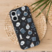 Mystic Boho Crystal Skull Snake Pattern iPhone 16 Hoesje