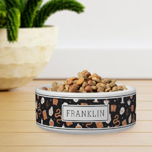 Mystic Boho Crystal Skull & Snake Pattern Pet Voerbakje