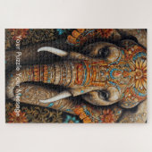 Mystic Boho Elephant Mandala Legpuzzel (Horizontaal)
