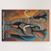 Mystic Boho Elephant Mandala Legpuzzel (Horizontaal)