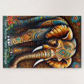 Mystic Boho Elephant Mandala Legpuzzel (Horizontaal)