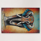 Mystic Boho Elephant Mandala Legpuzzel (Horizontaal)