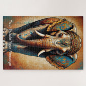 Mystic Boho Elephant Mandala Legpuzzel (Horizontaal)