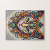 Mystic Boho Feline Cat Mandala Legpuzzel (Horizontaal)