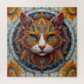 Mystic Boho Feline Cat Mandala Legpuzzel (Verticaal)