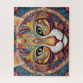 Mystic Boho Feline Cat Mandala Legpuzzel (Verticaal)