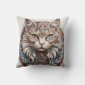 Mystic Boho Feline Mandala Kussen (Achterkant)