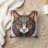 Mystic Boho Feline Mandala Kussen (Deken)