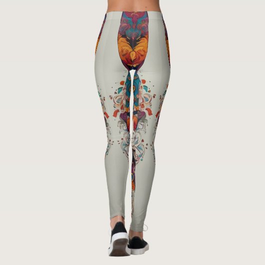 Mystic Boho Feline Mandala Leggings (Achterkant)