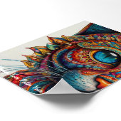 Mystic Boho Feline Mandala Poster (Hoek)