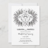 Mystic Boho Maan & Zon Celestial Handvasten Kaart (Voorkant)