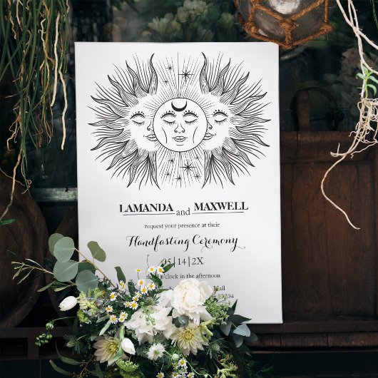 Mystic Boho Maan & Zon Celestial Handvasten Kaart