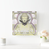 Mystic Buddha - Neutral Tones Vierkante Klok (Huis)