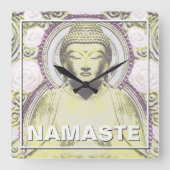 Mystic Buddha - Neutral Tones Vierkante Klok (Voorkant)