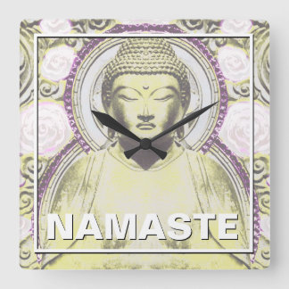 Mystic Buddha - Neutral Tones Vierkante Klok