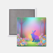 Mystic Bunny in het voorjaar Forest Magnet (Voorkant / Achterkant)