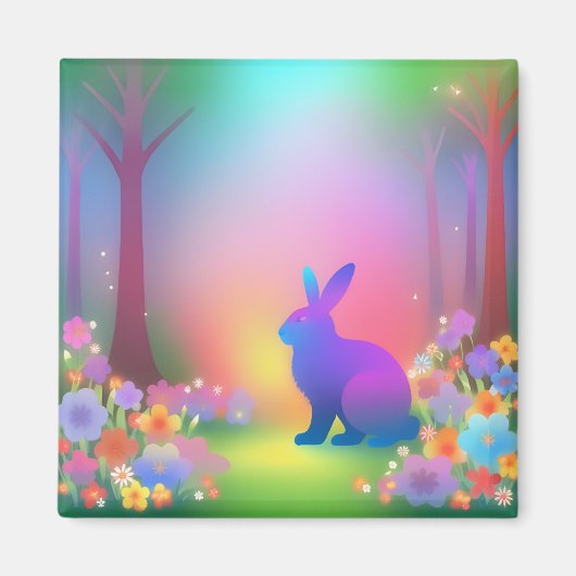 Mystic Bunny in het voorjaar Forest Magnet (Voorkant)