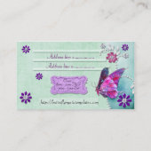 Mystic Butterfly 1 Jeweled Visitekaartje (Achterkant)