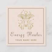 Mystic Butterfly Energy Healer Vierkante Visitekaartje (Voorkant)