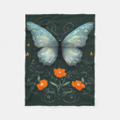 Mystic Butterfly Garden Fleece Deken (Voorkant)