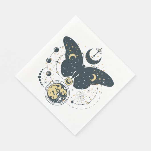 Mystic Butterfly & Sky Design Paper Napkin Servet (Hoek)