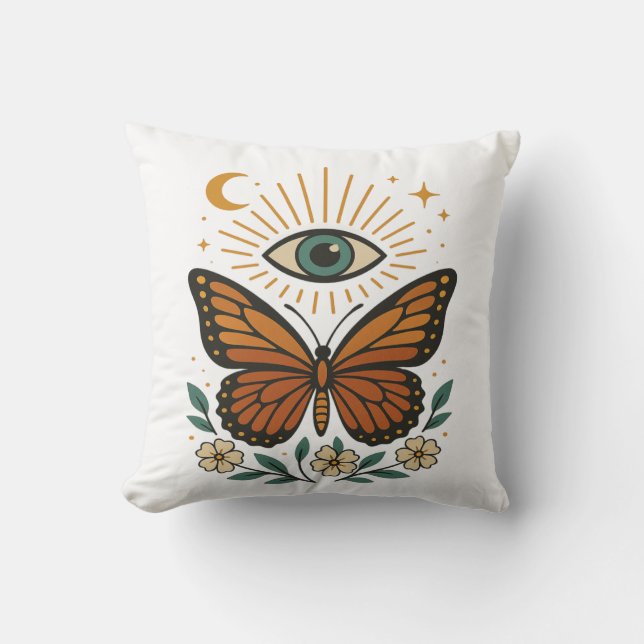 Mystic Butterfly Vision Kussen (Voorkant)