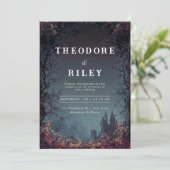 Mystic Castle Huwelijksuitnodiging Kaart (Staand voorkant)