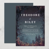 Mystic Castle Huwelijksuitnodiging Kaart (Voorkant / Achterkant)