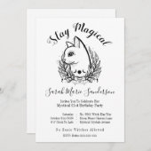 Mystic Cat 21st Birthday Magic Halloween Moonphase Kaart (Voorkant / Achterkant)