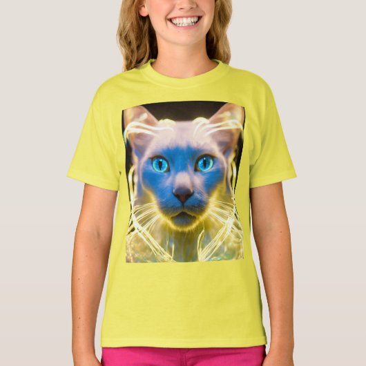 Mystic Cat Aura – Kinder basic T-shirt (Voorkant)