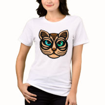 Mystic Cat Eyes Dames T-shirt Kunst