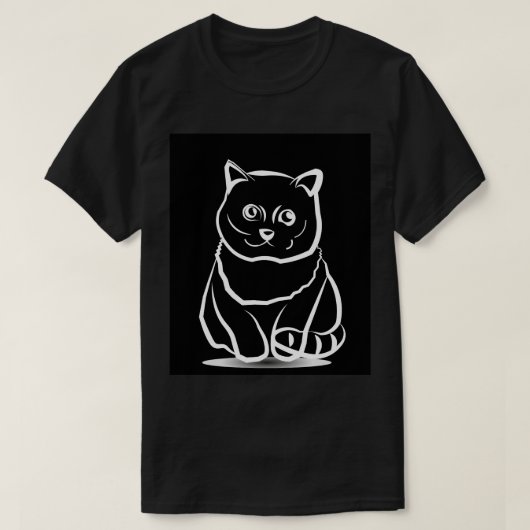 Mystic Cat Head – Minimalist Feline Line Art T-Shi T-shirt (Design voorkant)
