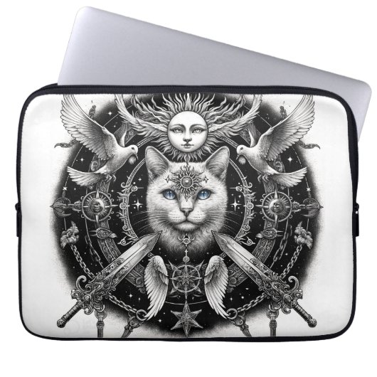 "Mystic Cat" Laptop Sleeve (Voorkant)