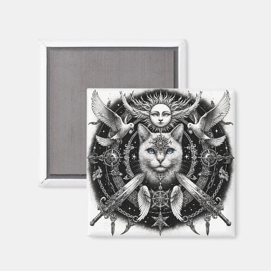 "Mystic Cat" Magneet (Voorkant / Achterkant)