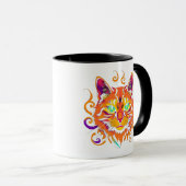 Mystic Cat – Neonfarbene Katze Mok (Voorkant rechts)