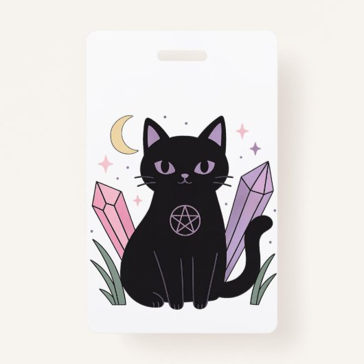 Mystic Cat” Pastel Goth Badge (Voorkant)