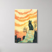 Mystic Cat - Sunset Art Canvas Afdruk (Voorkant)