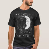 Mystic Cat Tarot | The Moon Card Art T-shirt (Voorkant)