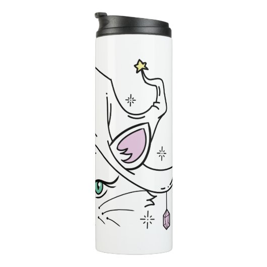 Mystic Cat Thermosbeker (Geroteerd rechts)