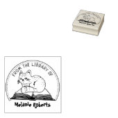 Mystic Cat uit de bibliotheek van het boek, Rubberstempel (Gestempeld)