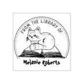 Mystic Cat uit de bibliotheek van het boek, Rubberstempel (Afrduk)