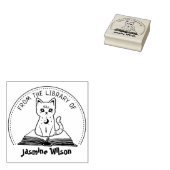 Mystic Cat uit de bibliotheek van het boek, Rubberstempel (Gestempeld)