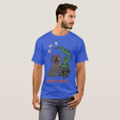 Mystic Cauldron Guardian Enchanted Horned Dog Art T-shirt (Voorkant volledig)